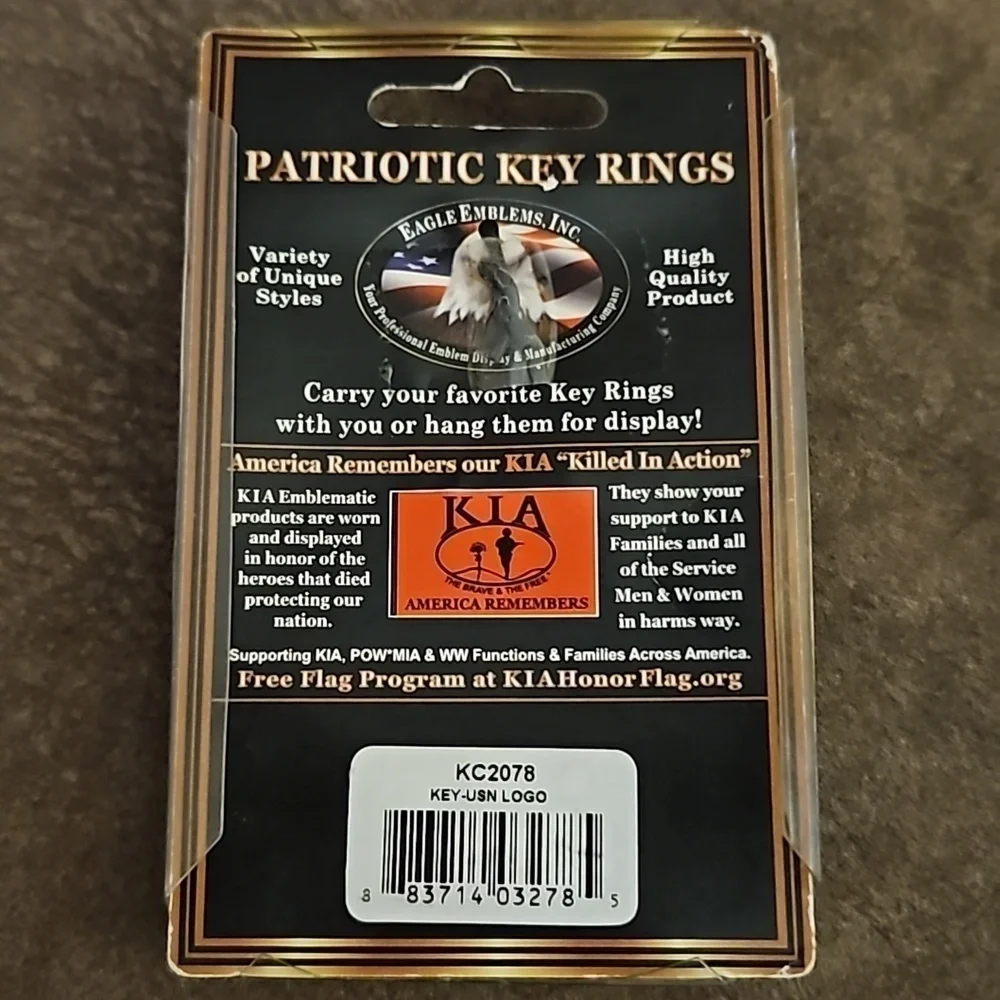 3/$30 Eagle Emblems Navy Challenge Coin Keyring